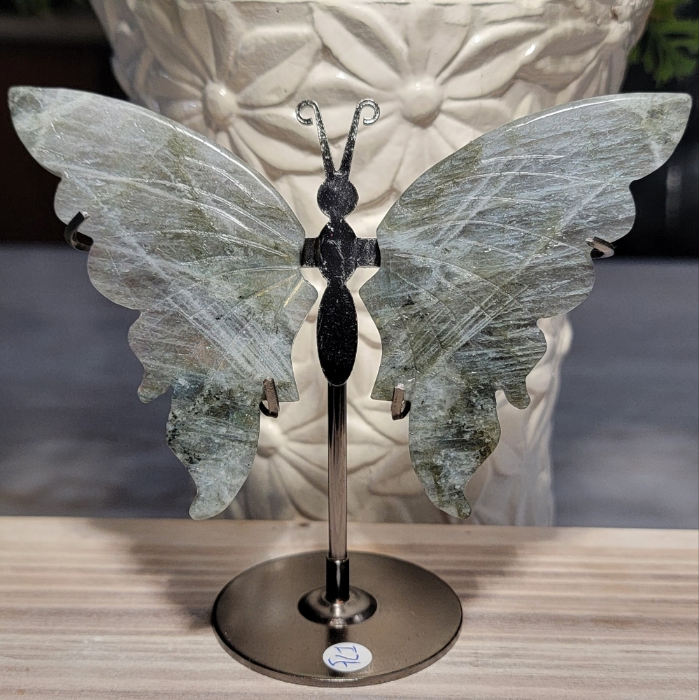 (I) NEW 4.25" x 4.5" PURPLE LABRADORITE WINGS